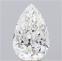Natural Diamond 5.01 Carats, Pear with  Cut, H Color, VS2 Clarity and Certified by GIA