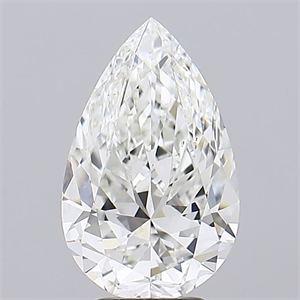 Picture of Natural Diamond 5.01 Carats, Pear with  Cut, H Color, VS2 Clarity and Certified by GIA