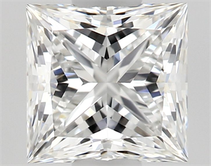 Picture of Natural Diamond 0.55 Carats, Princess with  Cut, E Color, VVS2 Clarity and Certified by GIA