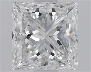 Picture of Natural Diamond 0.86 Carats, Princess with  Cut, E Color, SI1 Clarity and Certified by GIA