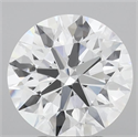 Lab Grown Diamond 3.57 Carats, Round with Ideal Cut, D Color, VVS1 Clarity and Certified by IGI