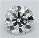 Lab Grown Diamond 1.28 Carats, Round with Ideal Cut, D Color, VS2 Clarity and Certified by IGI