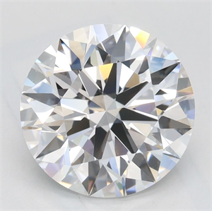 Picture of Lab Grown Diamond 2.66 Carats, Round with Excellent Cut, D Color, FL Clarity and Certified by GIA