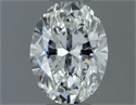 Natural Diamond 0.50 Carats, Oval with  Cut, G Color, SI1 Clarity and Certified by GIA