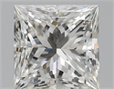 Natural Diamond 0.91 Carats, Princess with  Cut, H Color, VS1 Clarity and Certified by GIA