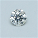 Natural Diamond 0.41 Carats, Round with Very Good Cut, J Color, SI1 Clarity and Certified by GIA