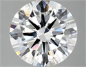 Lab Grown Diamond 3.01 Carats, Round with Ideal Cut, E Color, VS1 Clarity and Certified by IGI