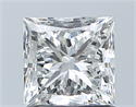 Natural Diamond 1.03 Carats, Princess with  Cut, G Color, VS2 Clarity and Certified by GIA