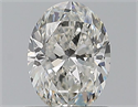 Natural Diamond 0.75 Carats, Oval with  Cut, F Color, VS2 Clarity and Certified by GIA