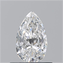 Natural Diamond 0.50 Carats, Pear with  Cut, E Color, VVS2 Clarity and Certified by GIA