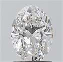 Natural Diamond 1.00 Carats, Oval with  Cut, D Color, VVS2 Clarity and Certified by GIA