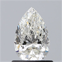 Natural Diamond 0.71 Carats, Pear with  Cut, H Color, SI1 Clarity and Certified by GIA