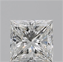 Natural Diamond 0.71 Carats, Princess with  Cut, H Color, VS1 Clarity and Certified by GIA