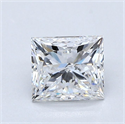 Natural Diamond 1.13 Carats, Princess with  Cut, F Color, I1 Clarity and Certified by GIA