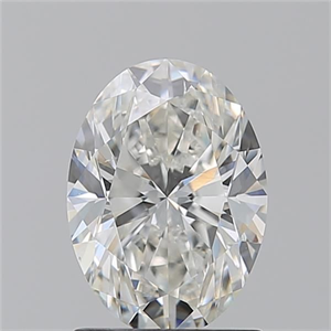 Foto Diamante Natural 1.50 quilates, Ovalado , Color G, claridad SI1 y certificado GIA de