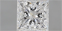 Natural Diamond 0.72 Carats, Princess with  Cut, E Color, SI1 Clarity and Certified by GIA