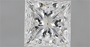 Picture of Natural Diamond 0.72 Carats, Princess with  Cut, E Color, SI1 Clarity and Certified by GIA