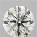 Natural Diamond 1.50 Carats, Round with Excellent Cut, K Color, SI2 Clarity and Certified by IGI