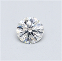 Diamante Natural 0.41 quilates, Redondo , Color H, claridad SI1 y certificado GIA
