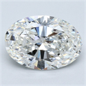 Diamante Natural 3.01 quilates, Ovalado , Color G, claridad VS2 y certificado GIA