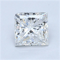 Natural Diamond 1.01 Carats, Princess with  Cut, F Color, VVS2 Clarity and Certified by GIA