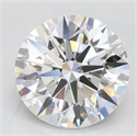 Lab Grown Diamond 2.33 Carats, Round with Excellent Cut, D Color, VVS1 Clarity and Certified by GIA