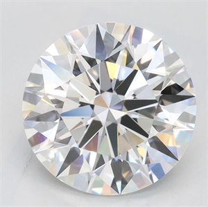 Picture of Lab Grown Diamond 2.33 Carats, Round with Excellent Cut, D Color, VVS1 Clarity and Certified by GIA