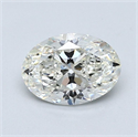 Natural Diamond 1.01 Carats, Oval with  Cut, I Color, VS1 Clarity and Certified by GIA