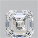 Natural Diamond 1.02 Carats, Asscher with  Cut, G Color, SI1 Clarity and Certified by GIA