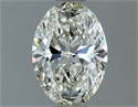 Natural Diamond 1.01 Carats, Oval with  Cut, I Color, VVS1 Clarity and Certified by IGI