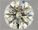 Natural Diamond 1.70 Carats, Round with Excellent Cut, L Color, VVS1 Clarity and Certified by HRD