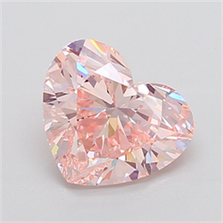 Picture of Lab Grown Diamond 4.07 Carats, Heart with  Cut, Fancy Intense Pink Color, VS1 Clarity and Certified by IGI