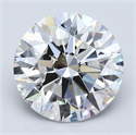Natural Diamond 3.30 Carats, Round with Excellent Cut, D Color, VVS2 Clarity and Certified by GIA