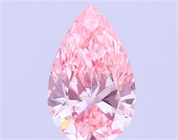 Picture of Lab Grown Diamond 2.95 Carats, Pear with  Cut, Fancy Vivid Pink Color, VS1 Clarity and Certified by IGI