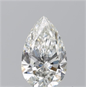 Natural Diamond 0.50 Carats, Pear with  Cut, H Color, VVS1 Clarity and Certified by GIA