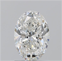 Natural Diamond 1.20 Carats, Oval with  Cut, H Color, SI1 Clarity and Certified by GIA