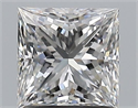 Natural Diamond 1.30 Carats, Princess with  Cut, F Color, VVS2 Clarity and Certified by GIA