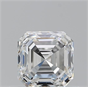 Natural Diamond 0.70 Carats, Asscher with  Cut, G Color, VS2 Clarity and Certified by GIA