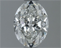 Natural Diamond 1.00 Carats, Oval with  Cut, G Color, SI1 Clarity and Certified by IGI