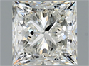 Natural Diamond 1.00 Carats, Princess with  Cut, I Color, SI1 Clarity and Certified by GIA