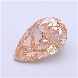 Picture of Lab Grown Diamond 1.22 Carats, Pear with  Cut, Fancy Light Brown Color, VS2 Clarity and Certified by IGI