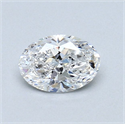 Natural Diamond 0.52 Carats, Oval with  Cut, D Color, VS2 Clarity and Certified by GIA