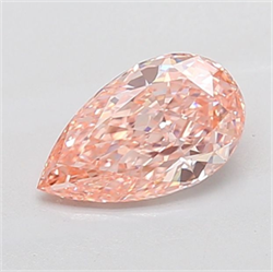 Picture of Lab Grown Diamond 1.51 Carats, Pear with  Cut, Fancy Vivid Pink Color, VVS2 Clarity and Certified by IGI