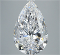 Natural Diamond 3.21 Carats, Pear with  Cut, D Color, IF Clarity and Certified by GIA