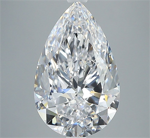 Picture of Natural Diamond 3.21 Carats, Pear with  Cut, D Color, IF Clarity and Certified by GIA