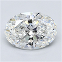 Diamante Natural 2.02 quilates, Ovalado , Color G, claridad SI1 y certificado GIA