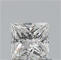 Natural Diamond 0.71 Carats, Princess with  Cut, F Color, VS1 Clarity and Certified by GIA