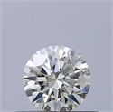 Natural Diamond 0.40 Carats, Round with Excellent Cut, H Color, VVS2 Clarity and Certified by IGI
