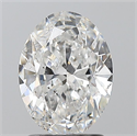 Natural Diamond 1.70 Carats, Oval with  Cut, F Color, SI2 Clarity and Certified by GIA