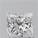 Natural Diamond 0.71 Carats, Princess with  Cut, E Color, VVS2 Clarity and Certified by GIA